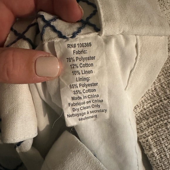 Blue Stitched curtains 52” by 92” (2 panels) - Picture 5 of 11